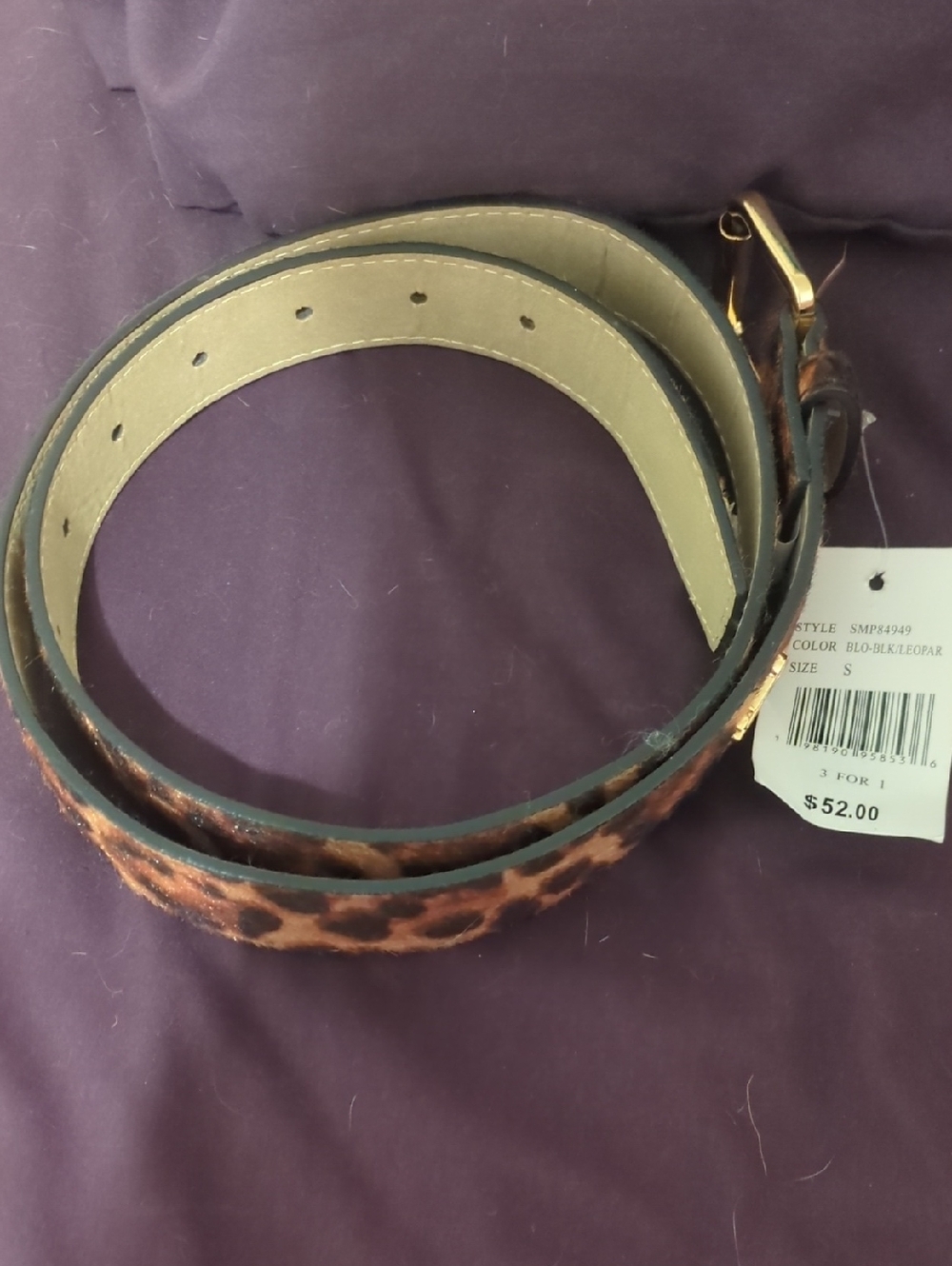 Leopard Print Belt with Gold Buckle Steve Madden